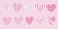 Valentine`s abstraction hearts stickers printable